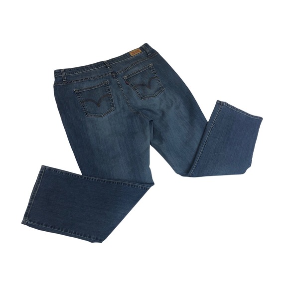 Levis 580 Straight Leg Jeans Womens 20W M Medium Wash Blue Mid Rise Denim 35x32 - Picture 2 of 10